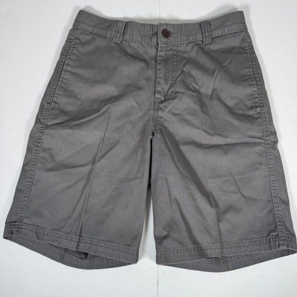 Magellan Outdoors Shorts Mens 30 Grey Chino Cotton Twill Casual Hiking Utility